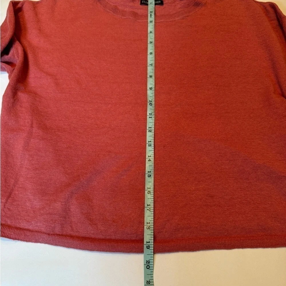 Eileen Fisher Organic Linen & Nylon Sweater Long Sleeve Lagenlook XS